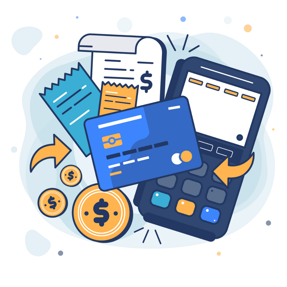 Illustration of an envelope with a paper and an email symbol